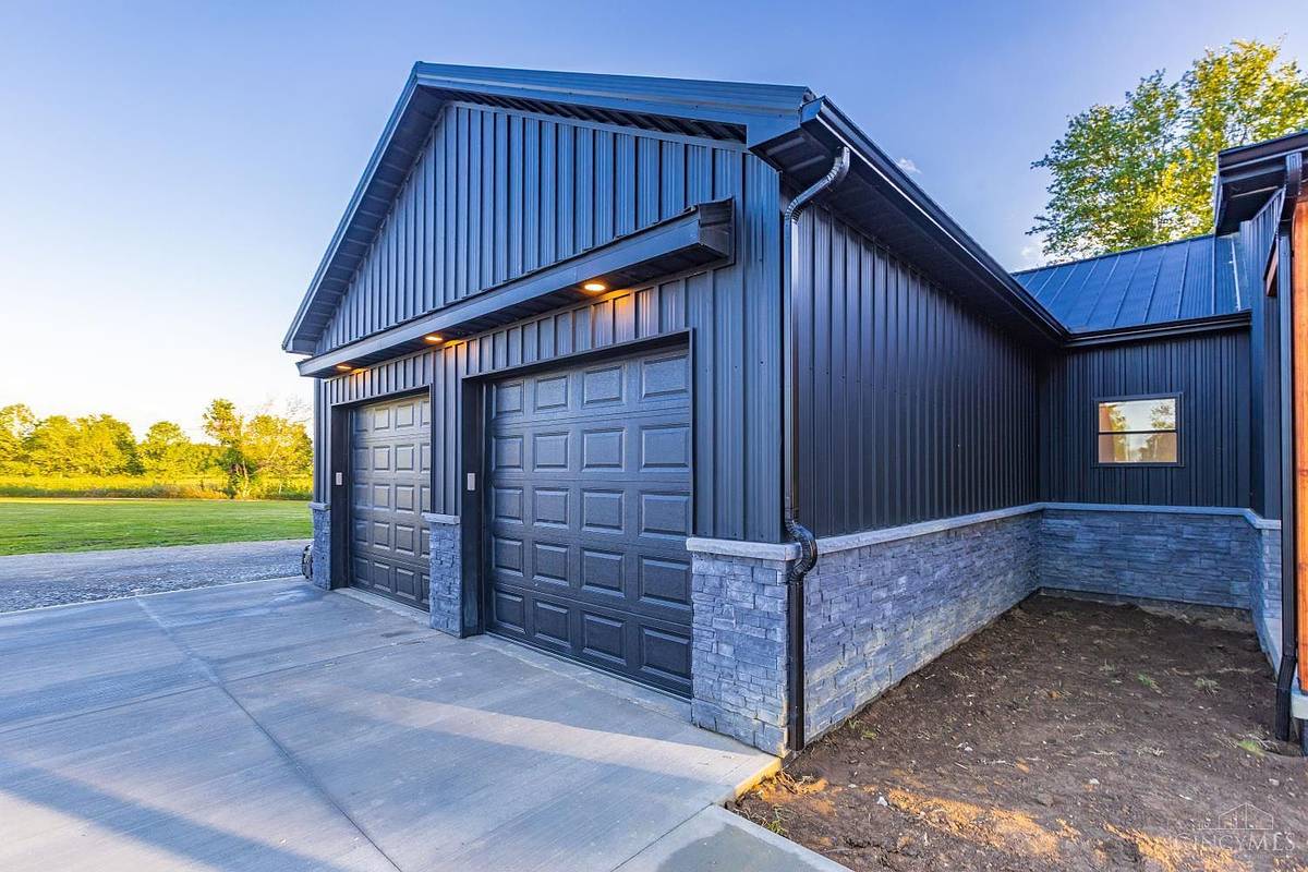 Oversized 2-car garage exterior