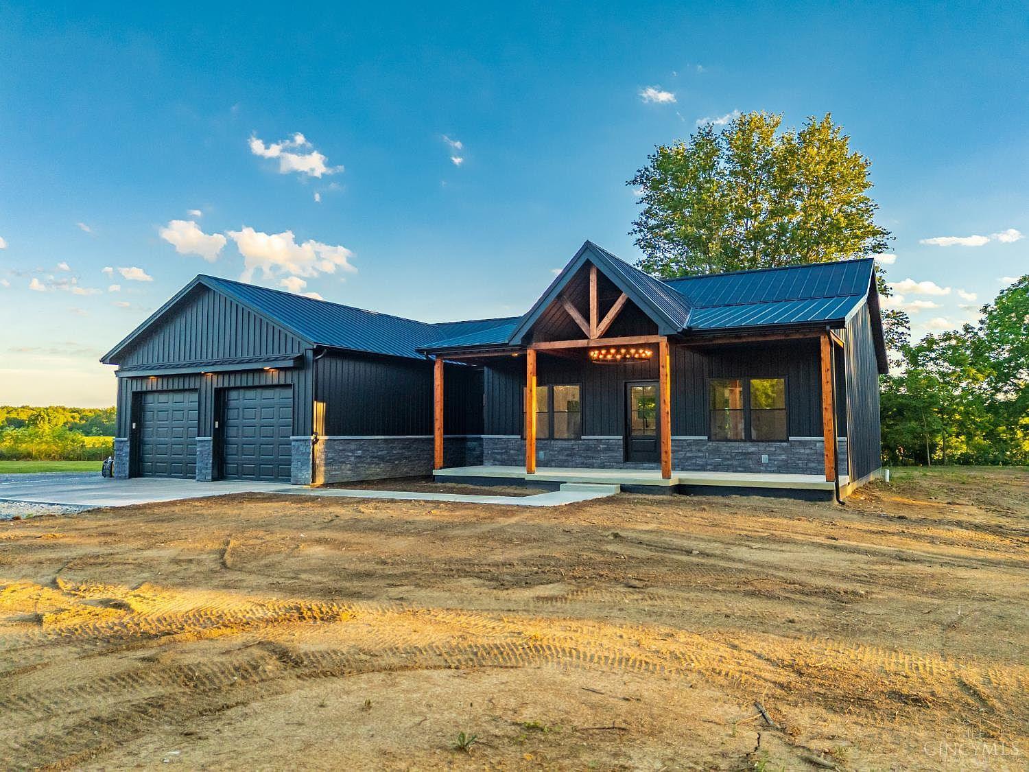 Completed Seaman custom home at golden hour