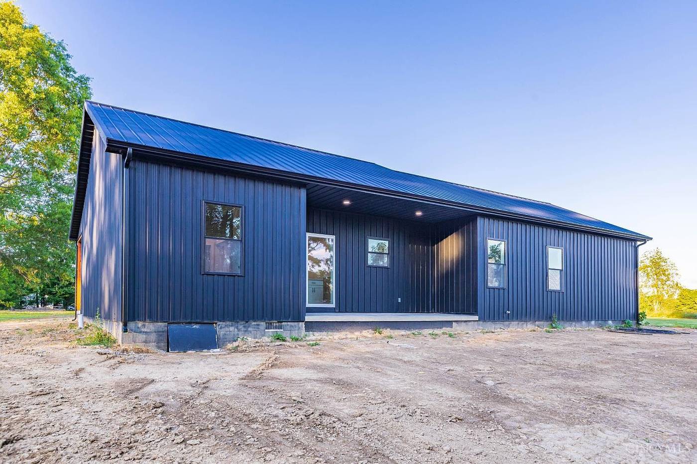 Rear exterior of the Seaman build on open land